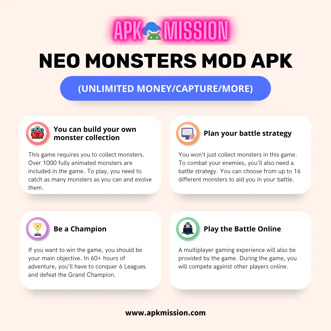 Features of Neo Monsters MOD APK